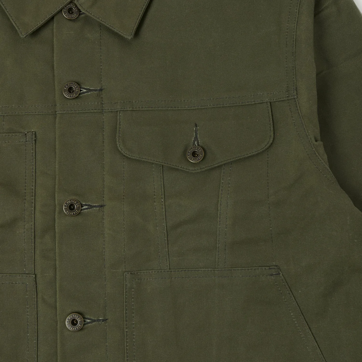 Filson Tin Cloth Short Lined Cruiser Jacket - Military Green