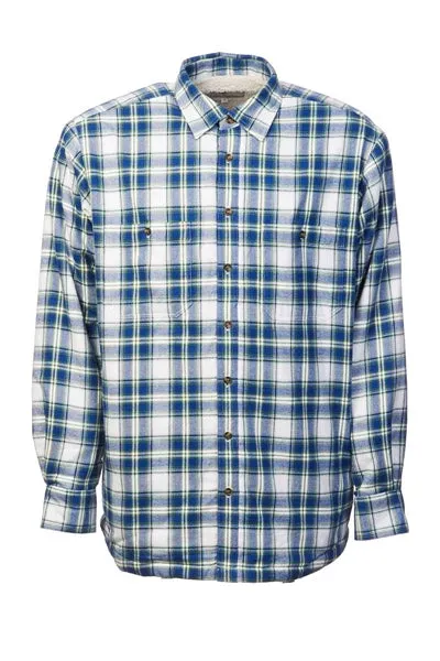 Flannel Fleece Lined Shirt - Douglas Blue Tartan