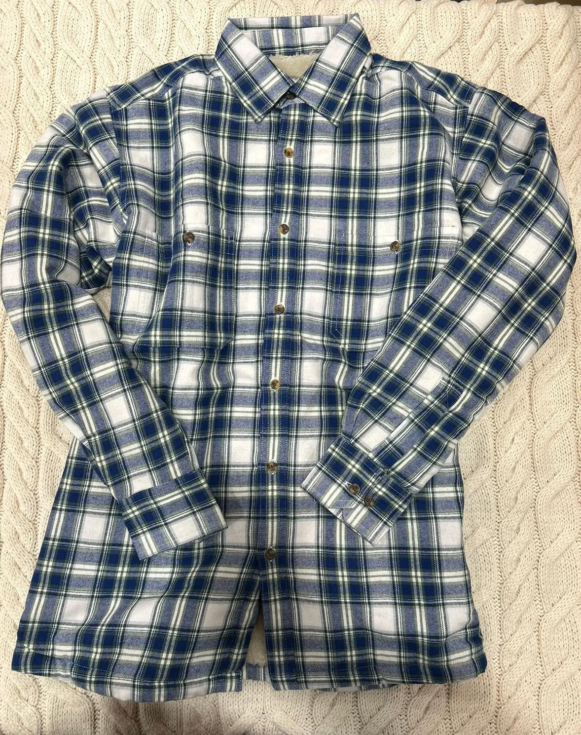 Flannel Fleece Lined Shirt - Douglas Blue Tartan