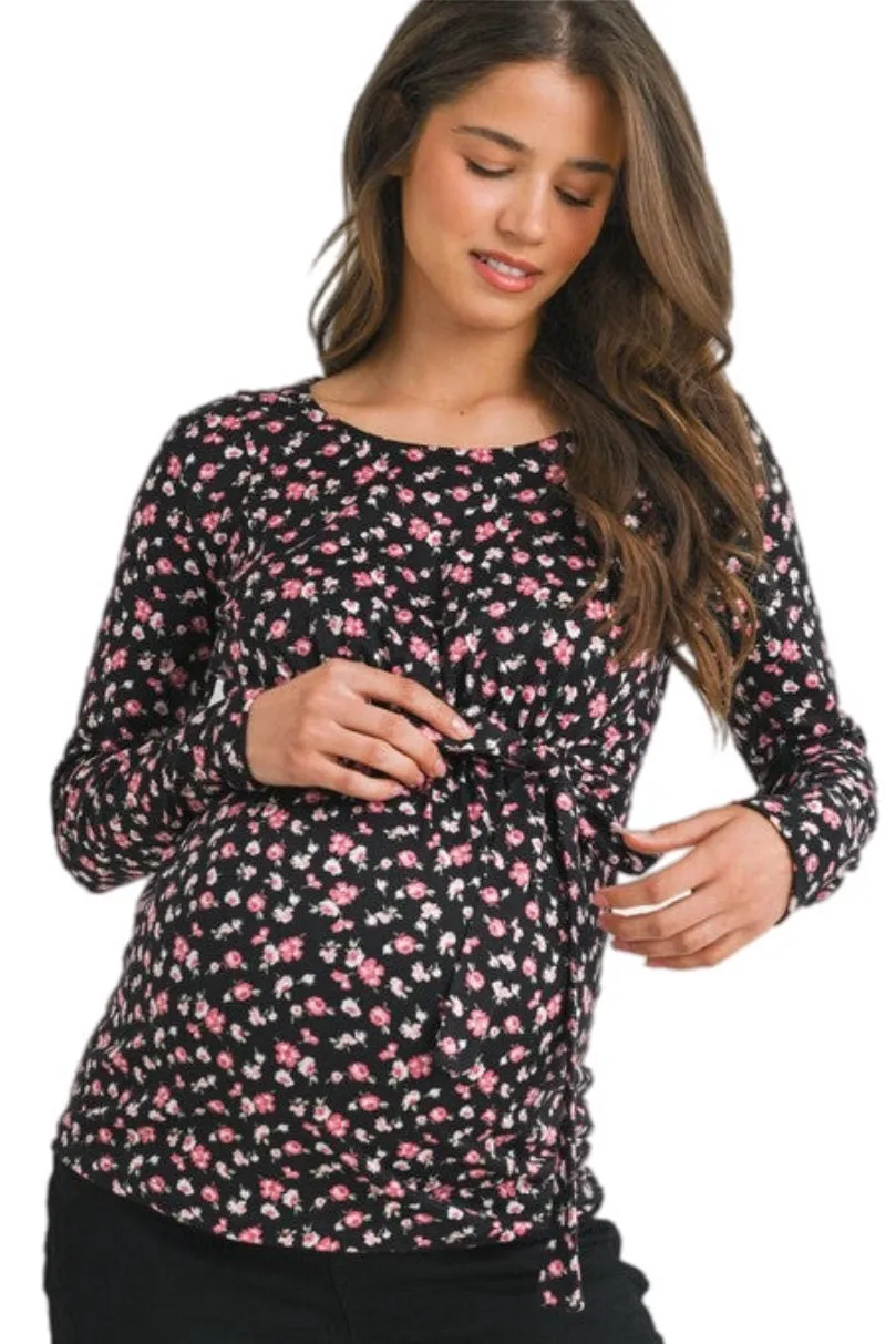 Floral Long Sleeve Maternity/Nursing Top Style 5035