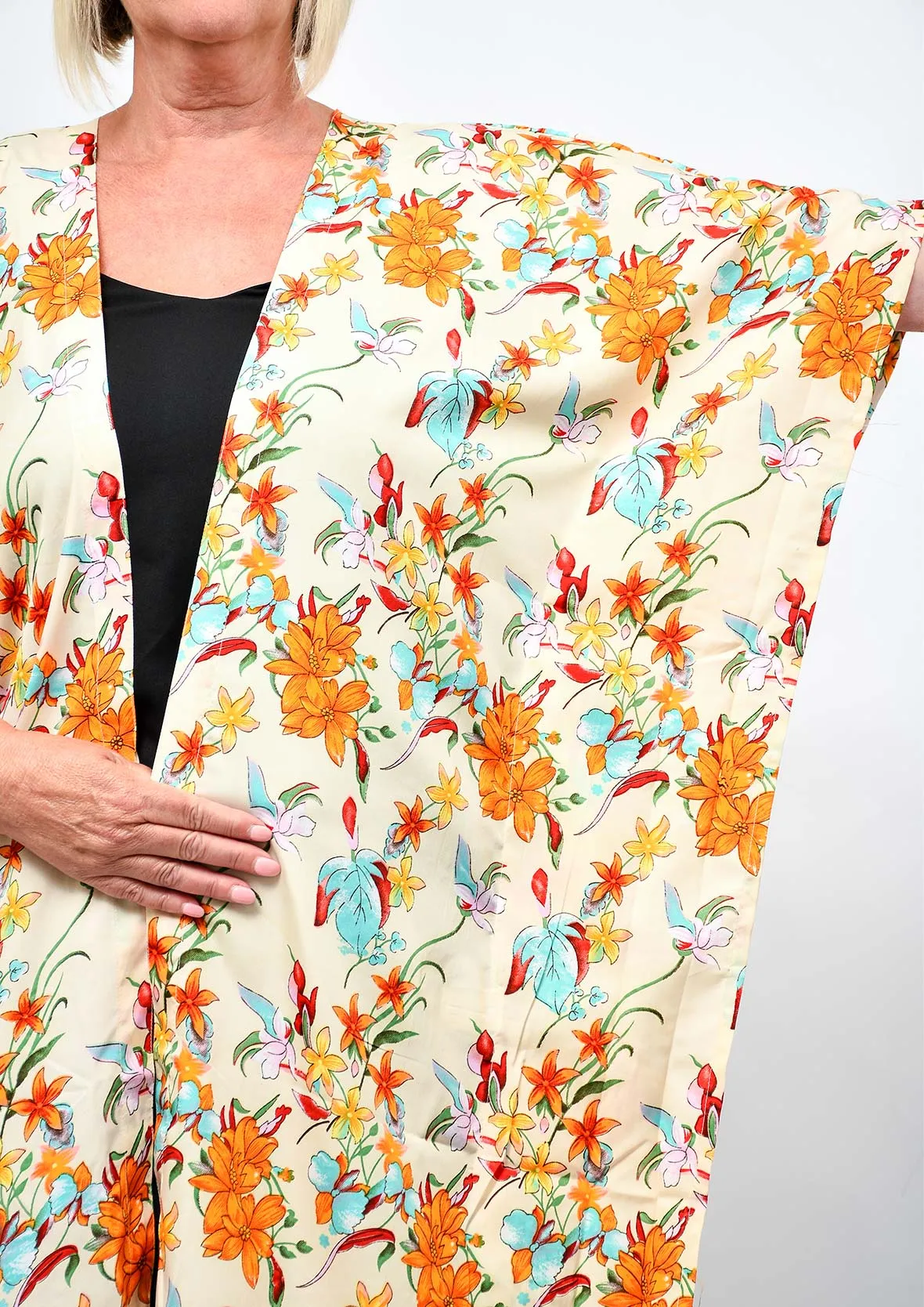 Floral Open Front Kimono