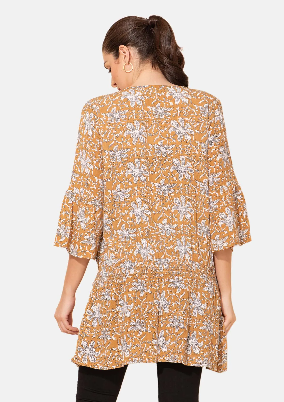 Floral Print Tunic Top