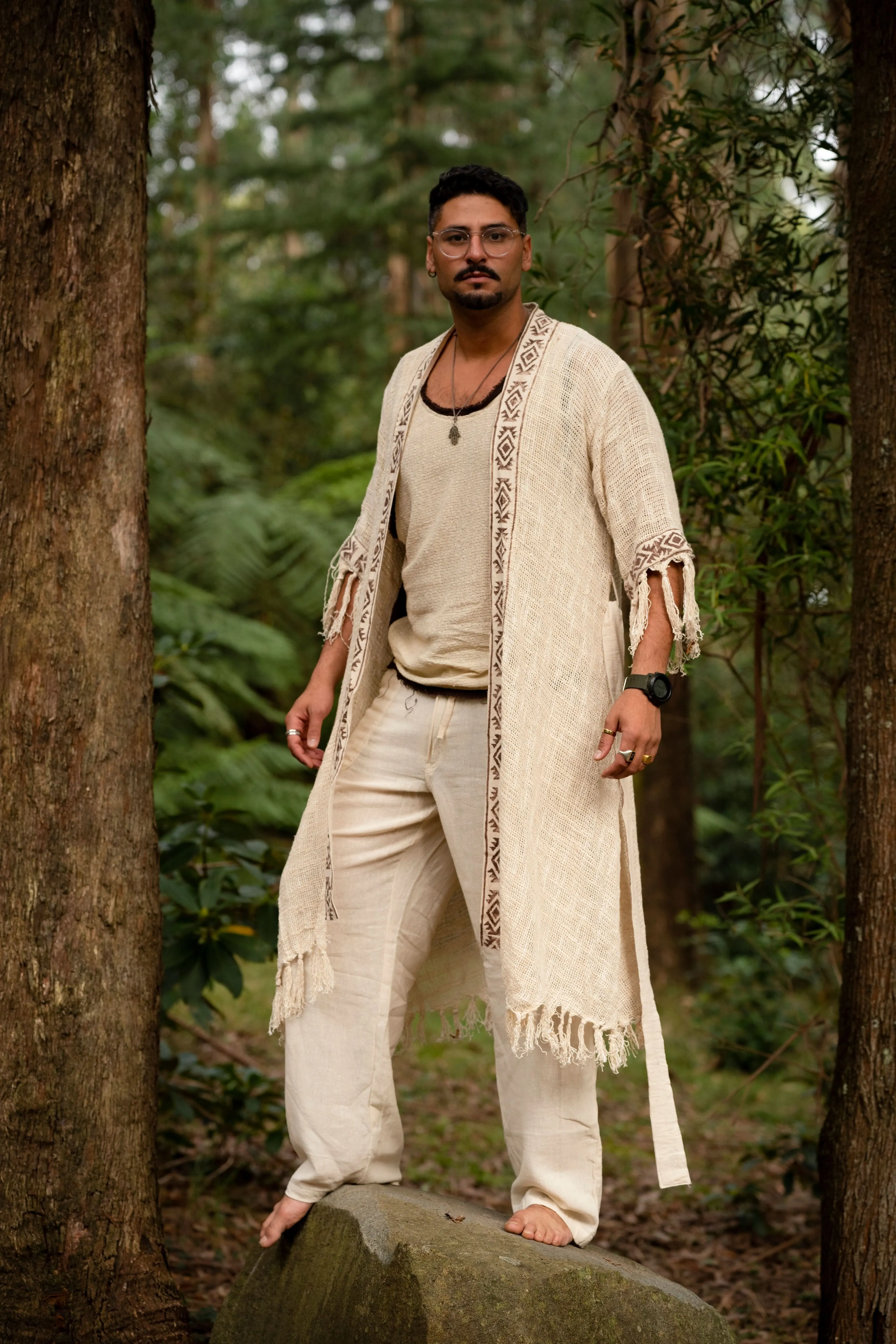 Frayed Primitive Kimono for Men - Wholesale