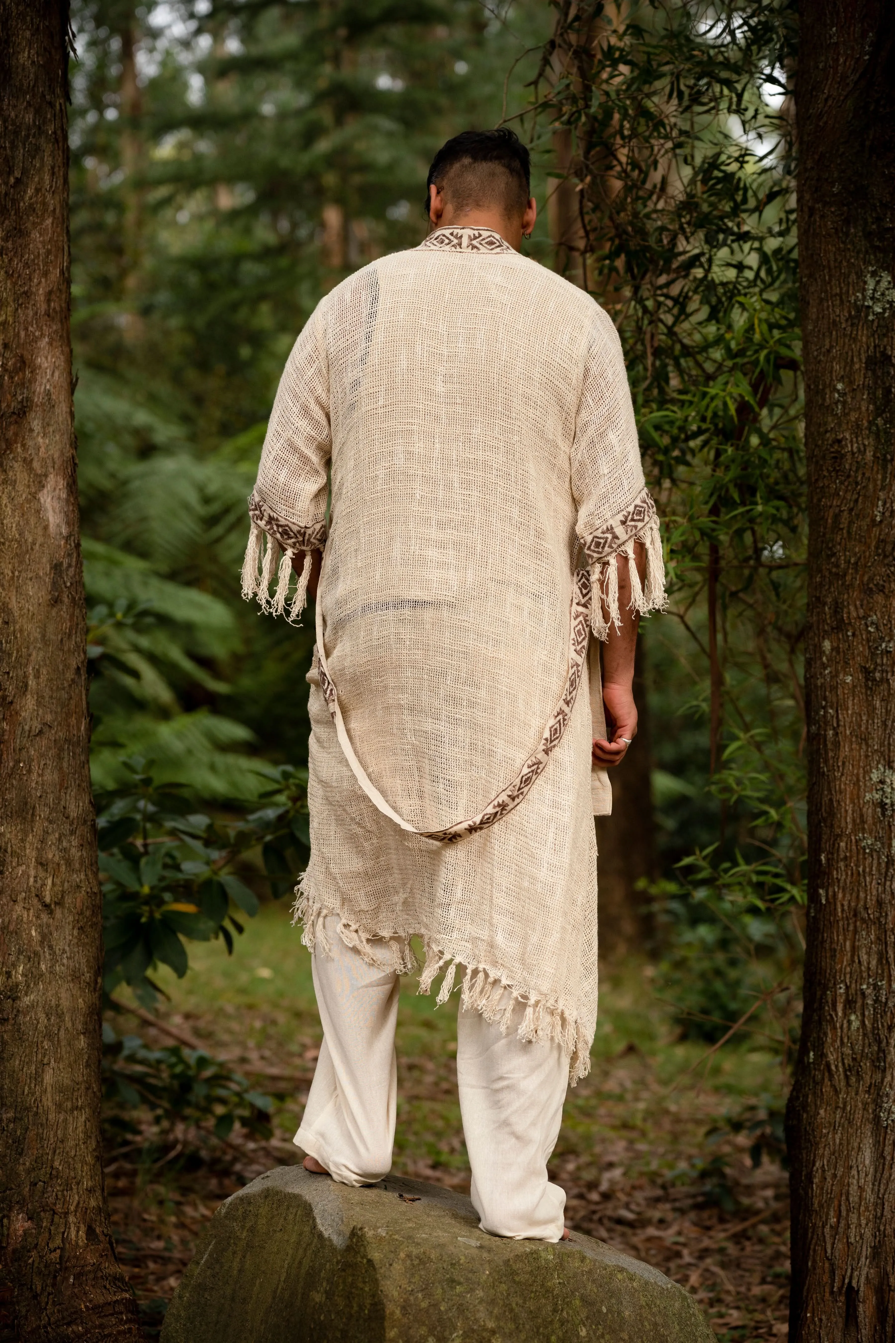 Frayed Primitive Kimono for Men - Wholesale