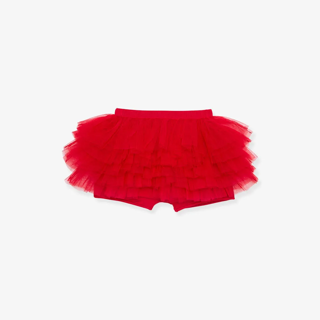 Garnet Red Tulle Bloomer