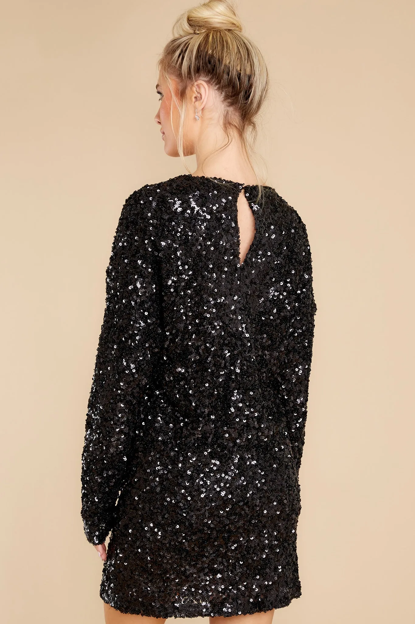 Glamour Girl Black Sequin Dress