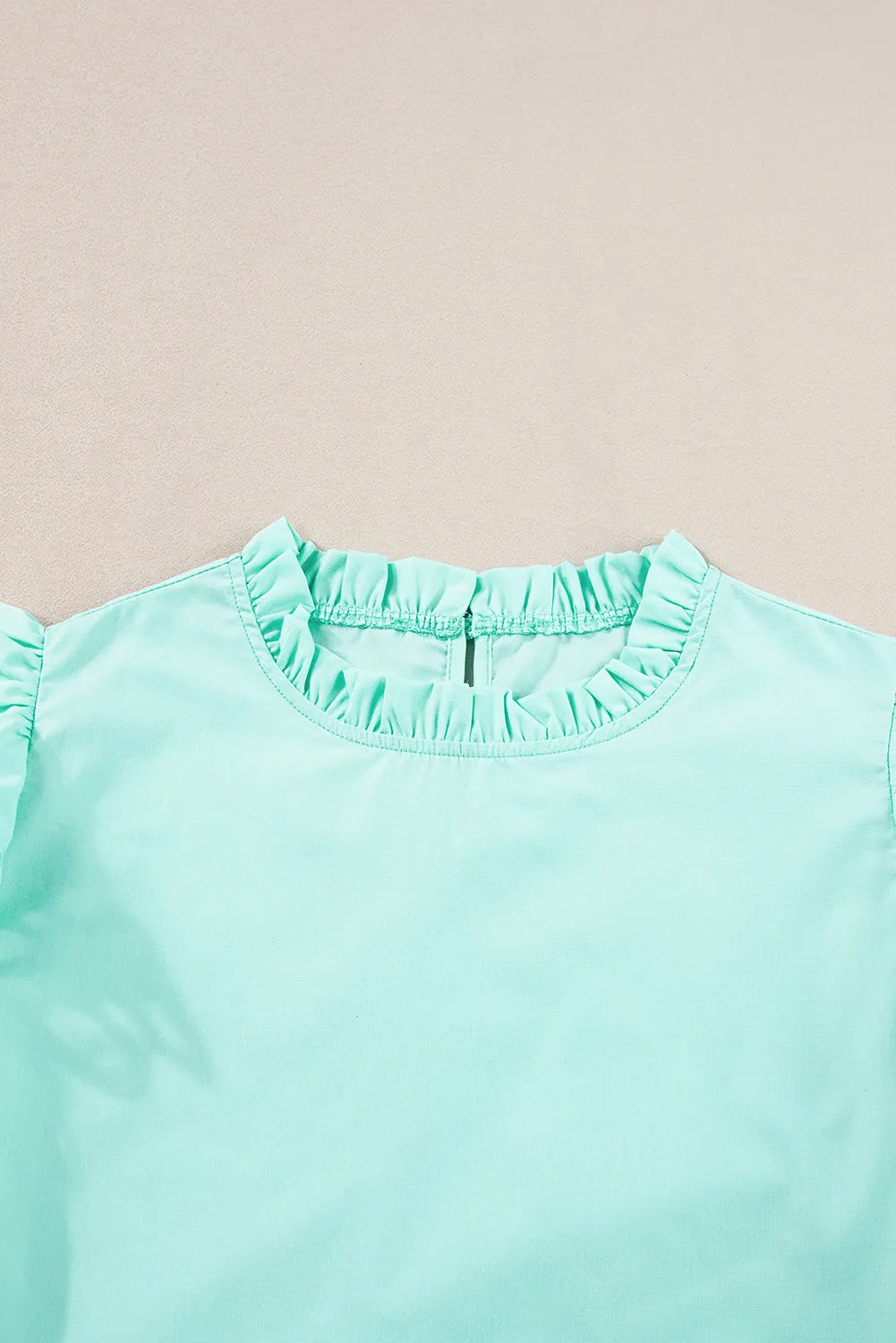 Gothic Outlaws Mint Green Layered Ric Rac Cap Sleeve Frilled Neck Blouse: Because You Deserve to Look Like a Damn Dream ✨