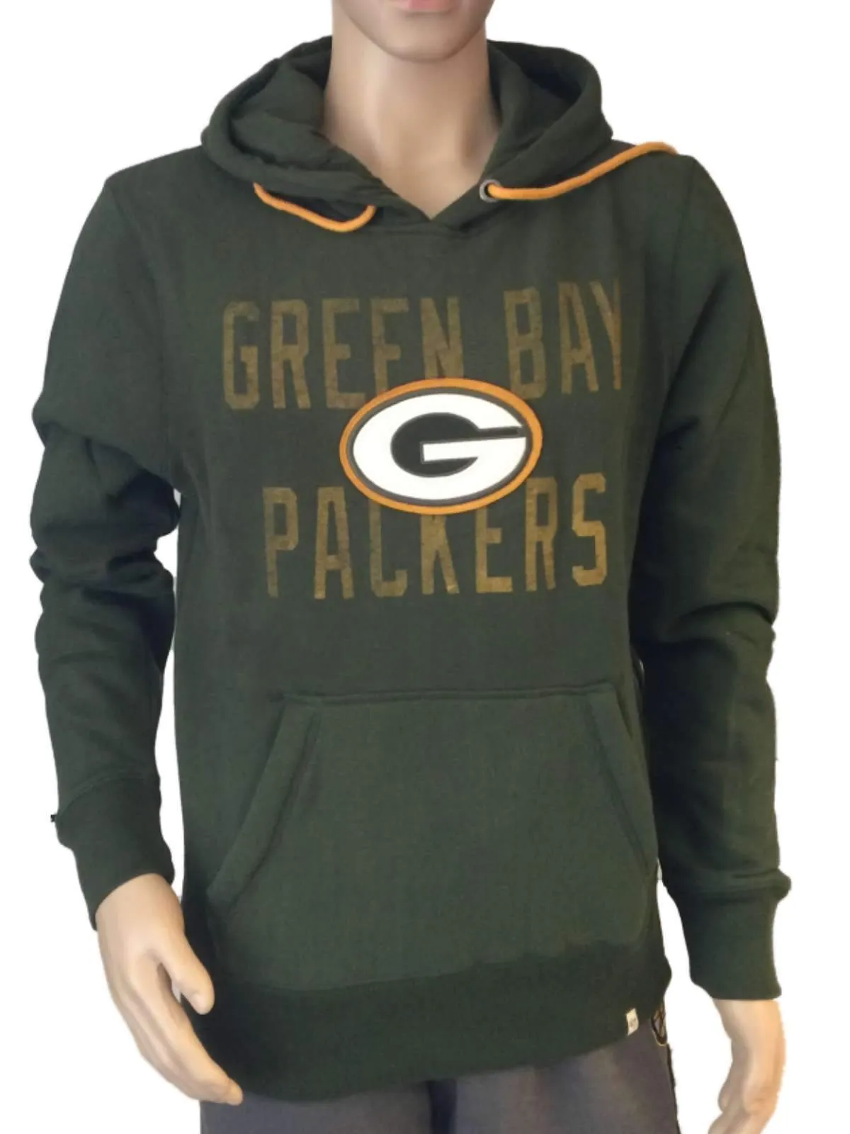 Green Bay Packers 47 Brand Green Cross-Check Pullover Hoodie Sweatshirt