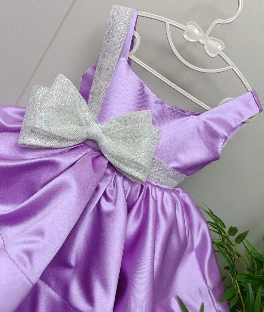 High-end customized Flower Princess dress for girls Christmas big bow princess dress