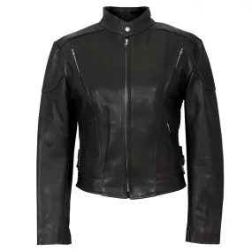 Hot Leathers JKL5001 USA Made Ladies Vented Black Leather Jacket