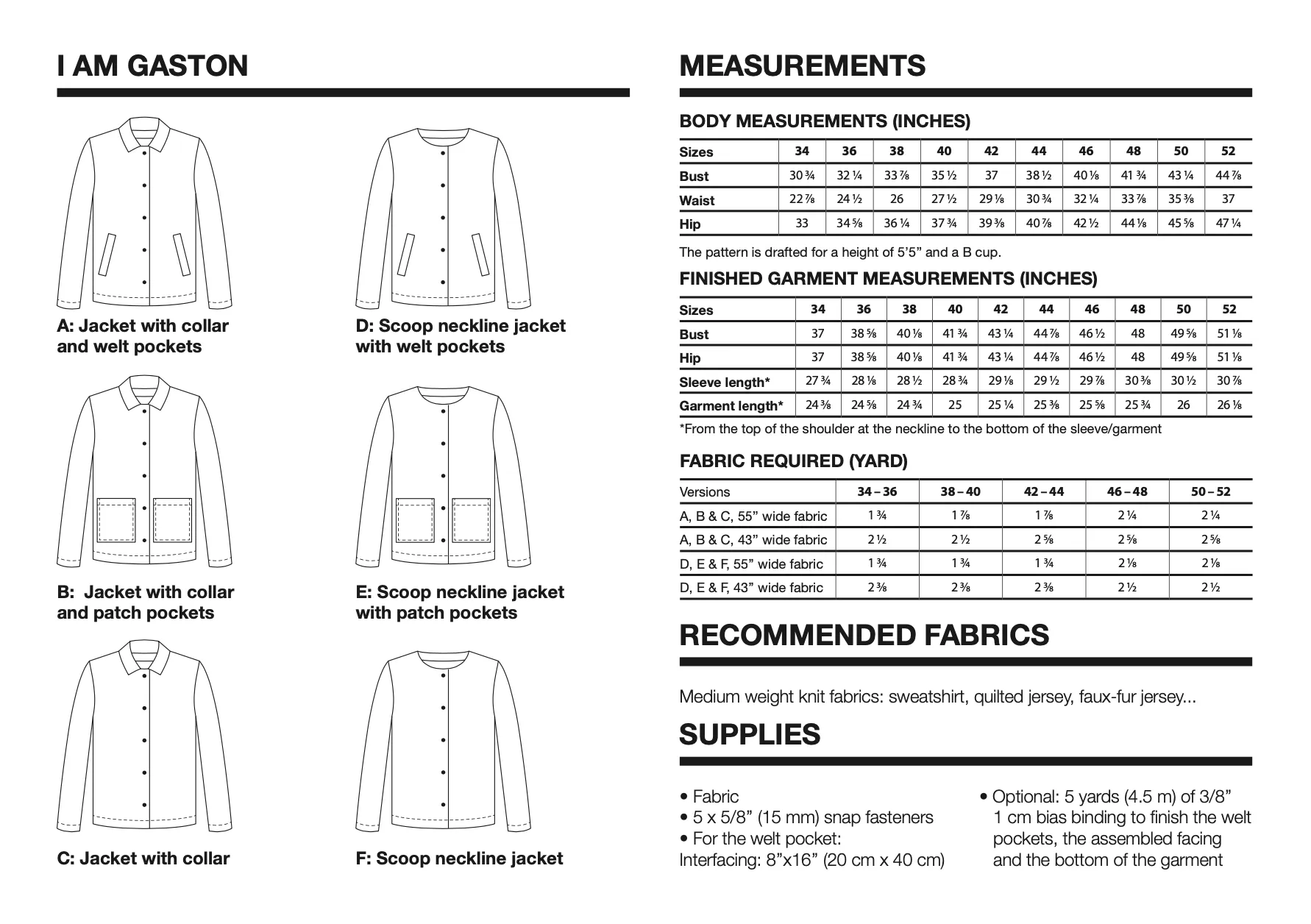 I AM PATTERNS - Gaston Jacket