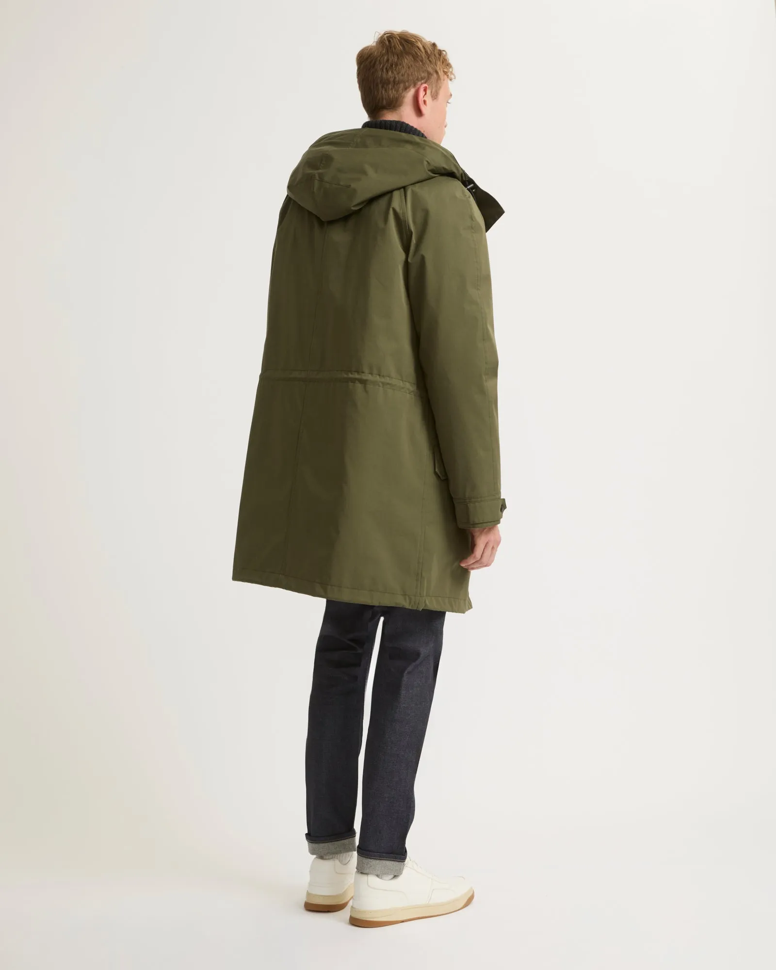 Iconic parka in cotton blend and shearling