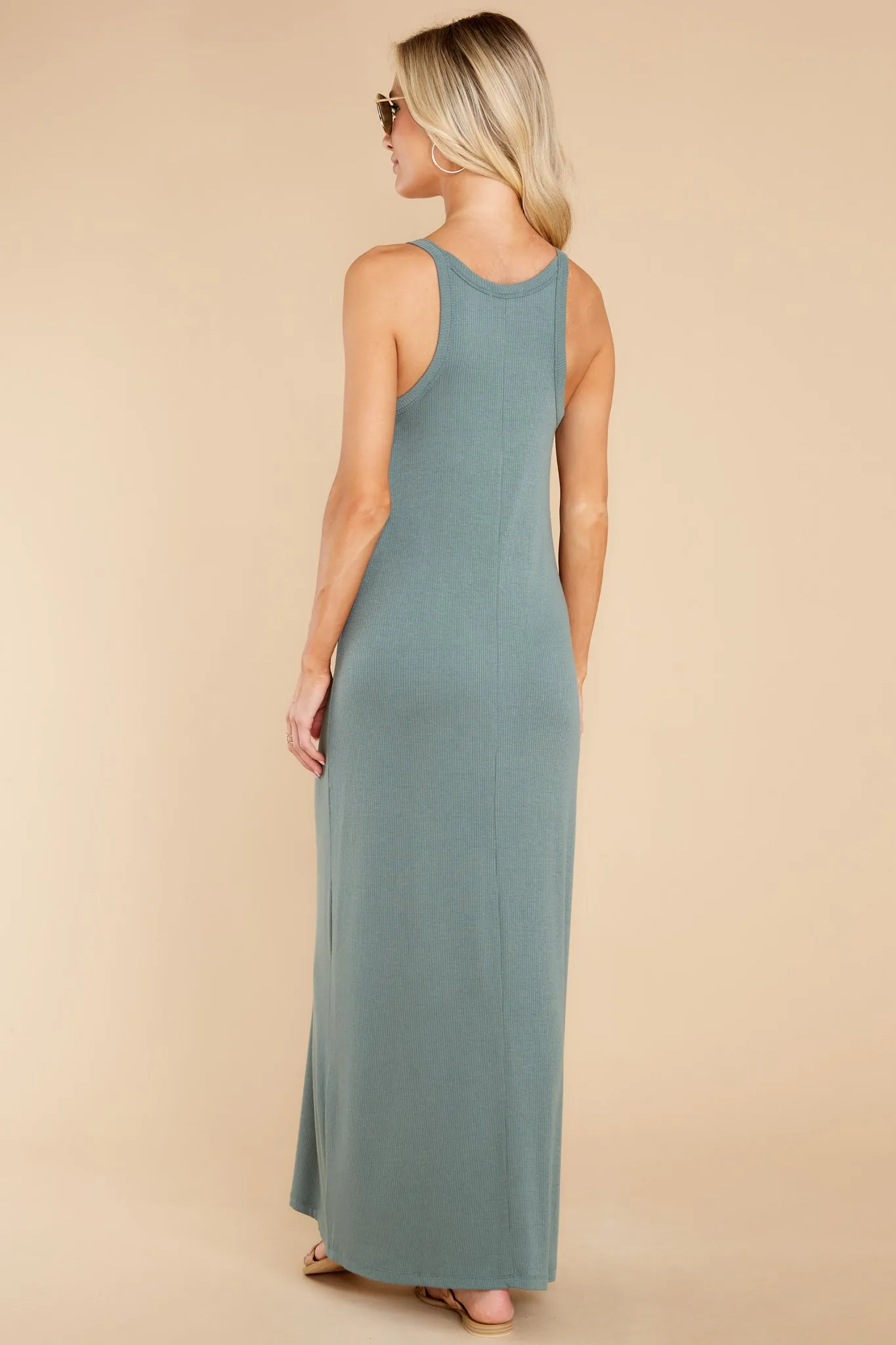 Imagine The Beauty Light Olive Maxi Dress