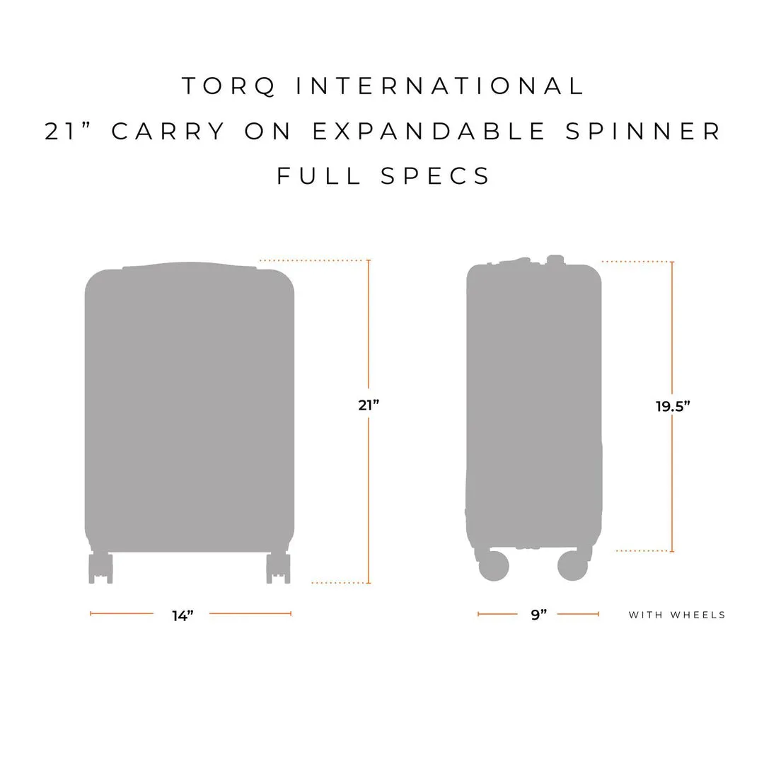 International 21" Carry-On Spinner - Torq Collection #QU221SP