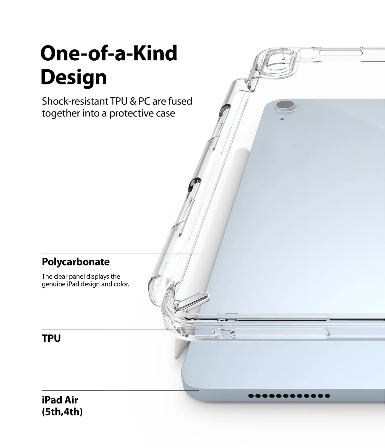 iPad Air 5 / iPad Air 4 10.9" Back Cover Case | Fusion - Clear