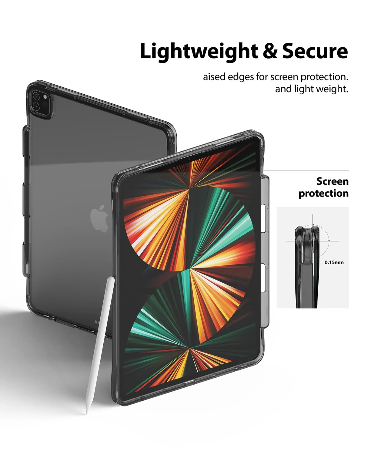 iPad Pro 12.9" (2021) Back Cover Case | Fusion - Smoke Black