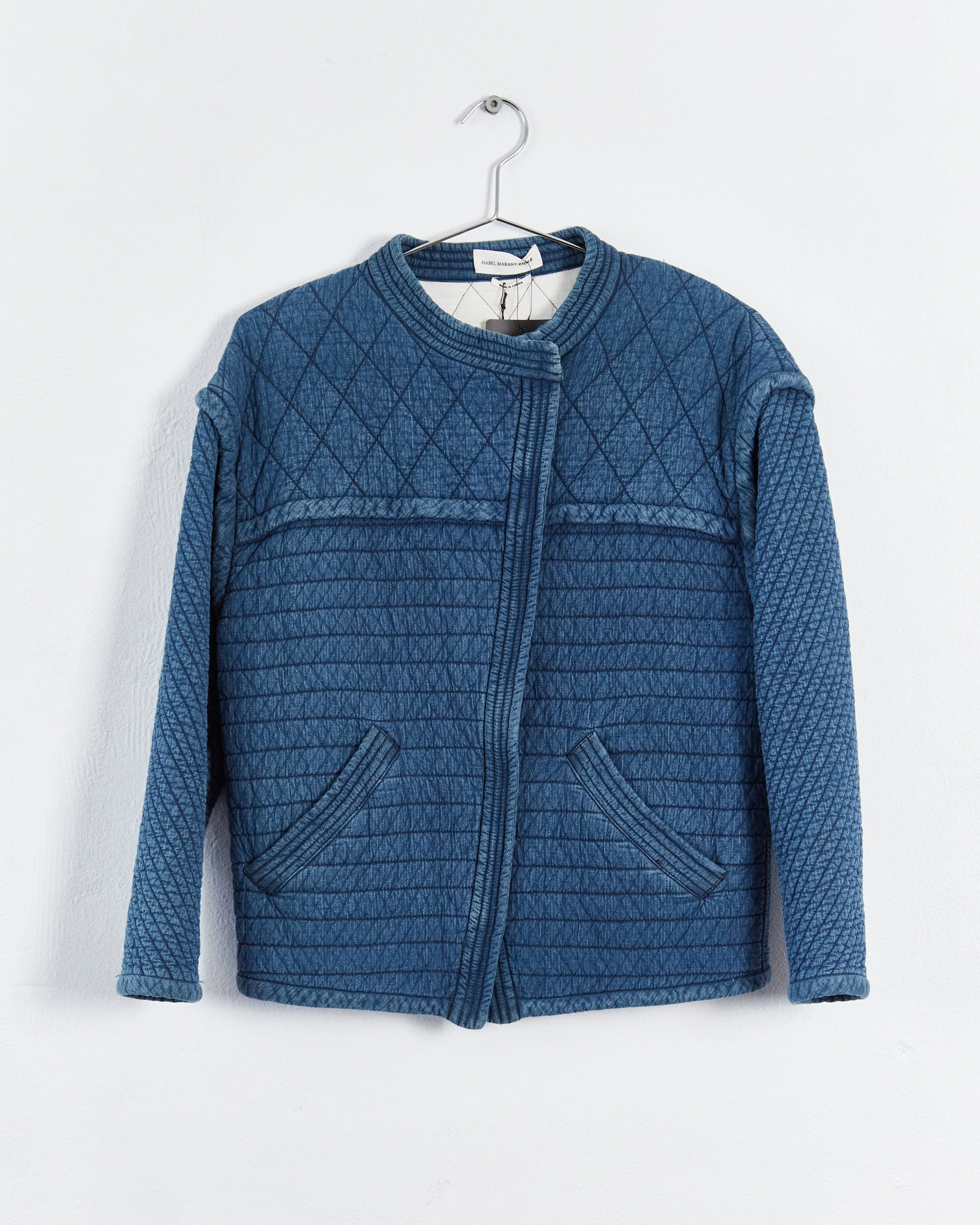 Isabel Marant Étoile 'kandisa' quilted denim jacket, blue, 8