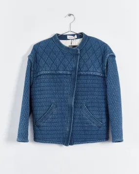 Isabel Marant Étoile 'kandisa' quilted denim jacket, blue, 8