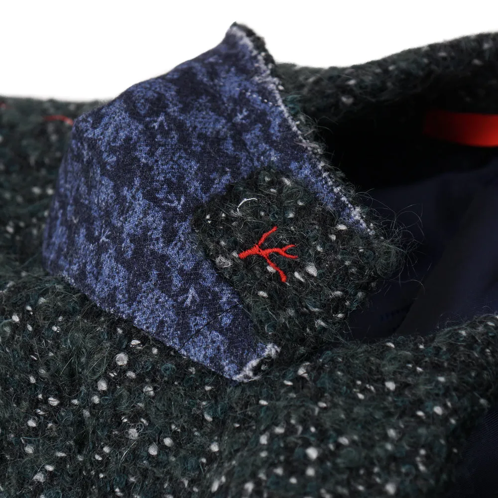 Isaia Wool and Mohair Boucle Overcoat