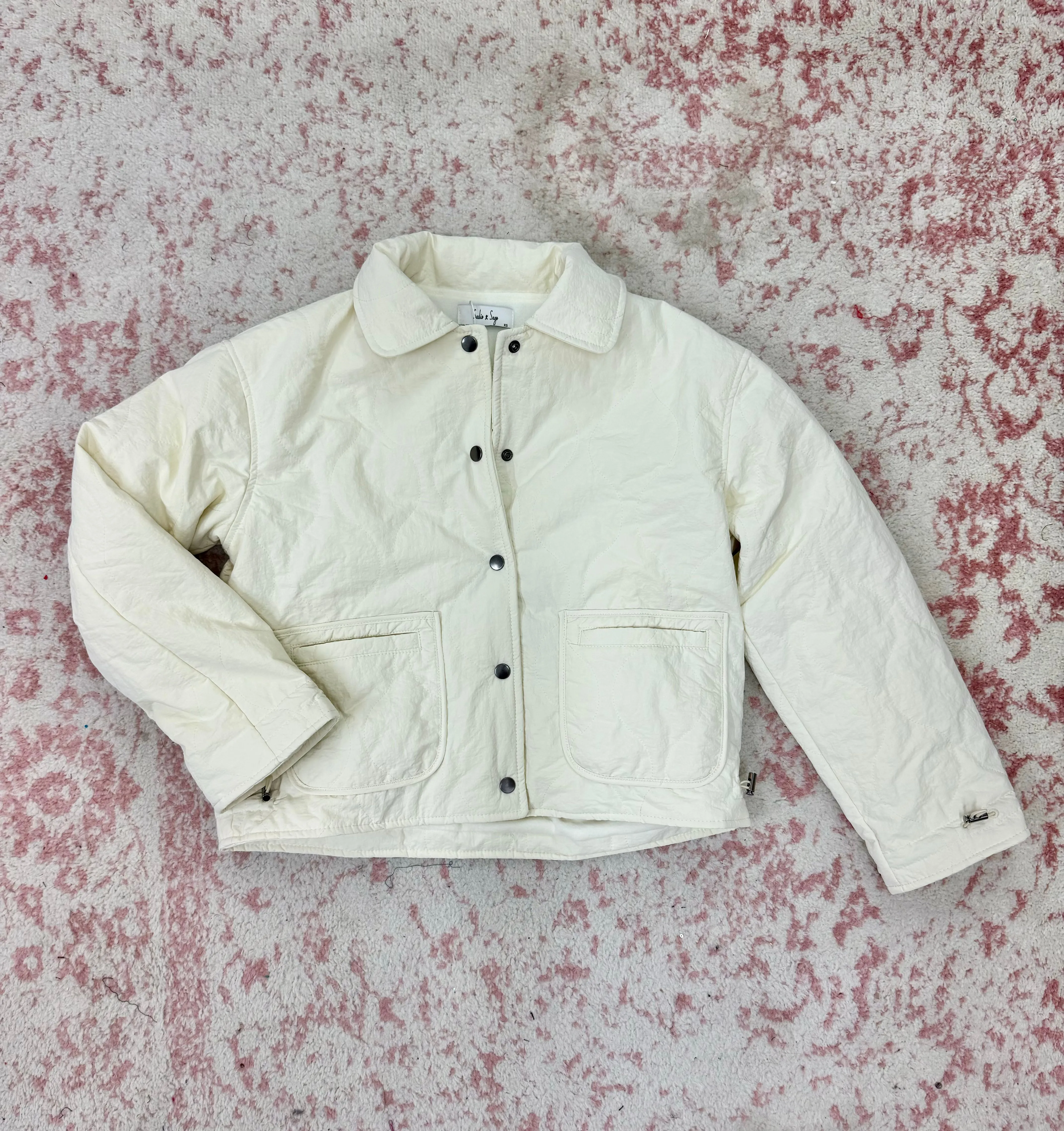 Ivory Cloudy Sky Quilted Jacket