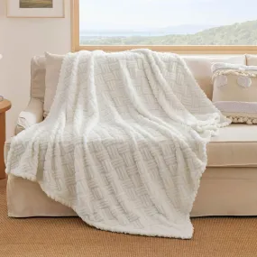 Jacquard Boho Sherpa Blanket