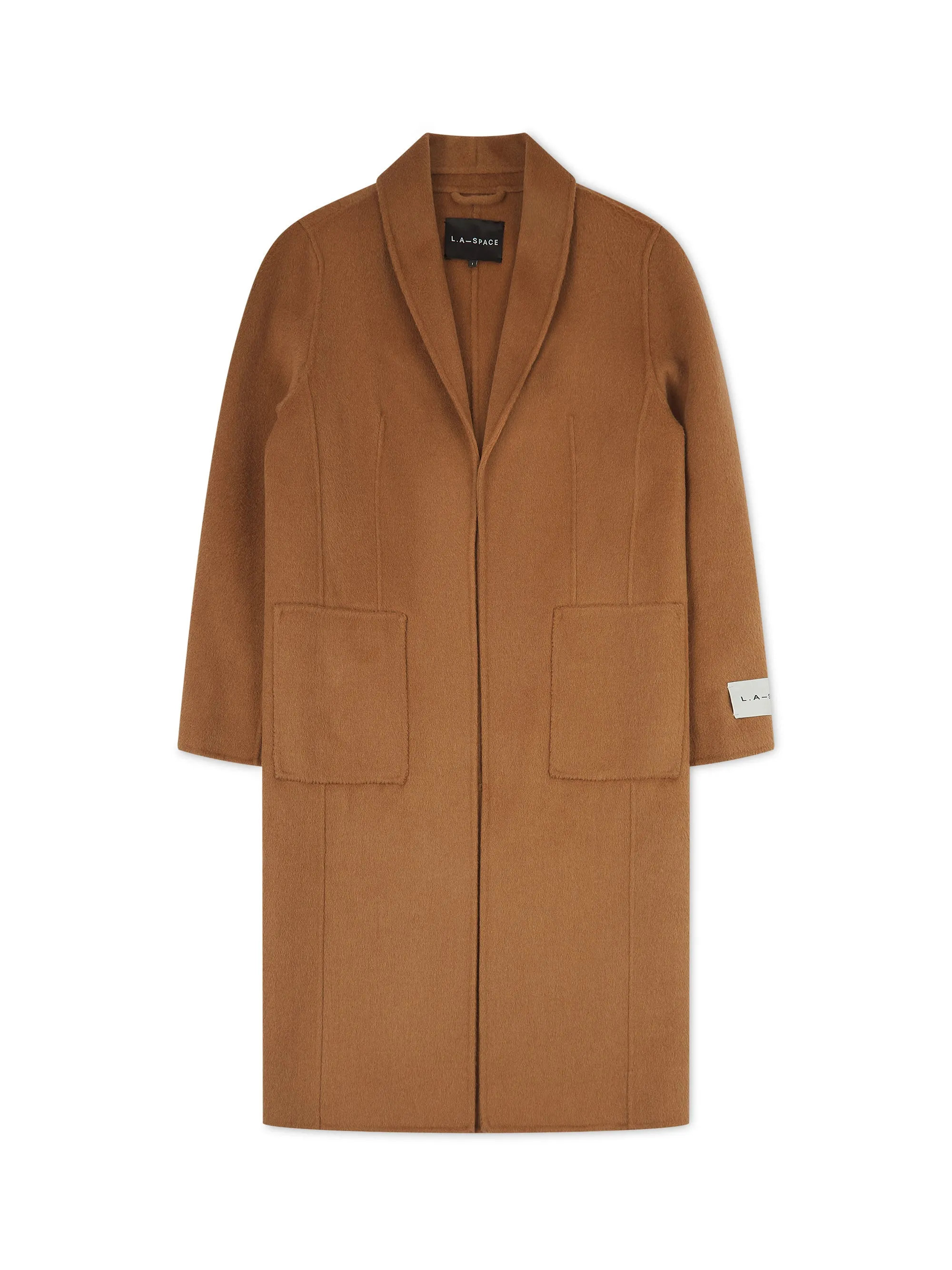 ‘JESSE’ WOOL BLEND OVERCOAT CAMEL