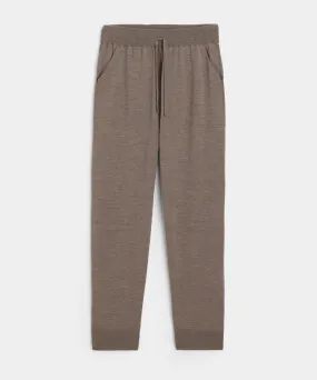 John Smedley Henning Merino Wool Pant in Mushroom