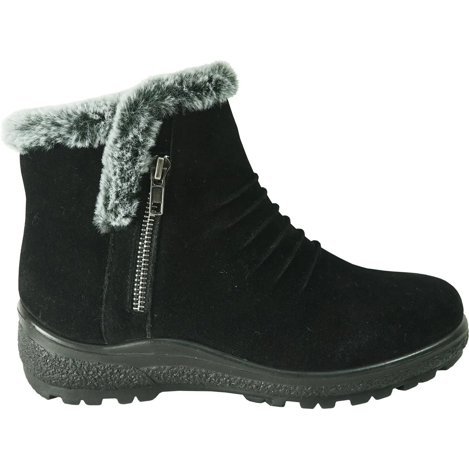 KOZI Canada Women Boot NINA-1 Ankle Winter Fur Casual Boot Black