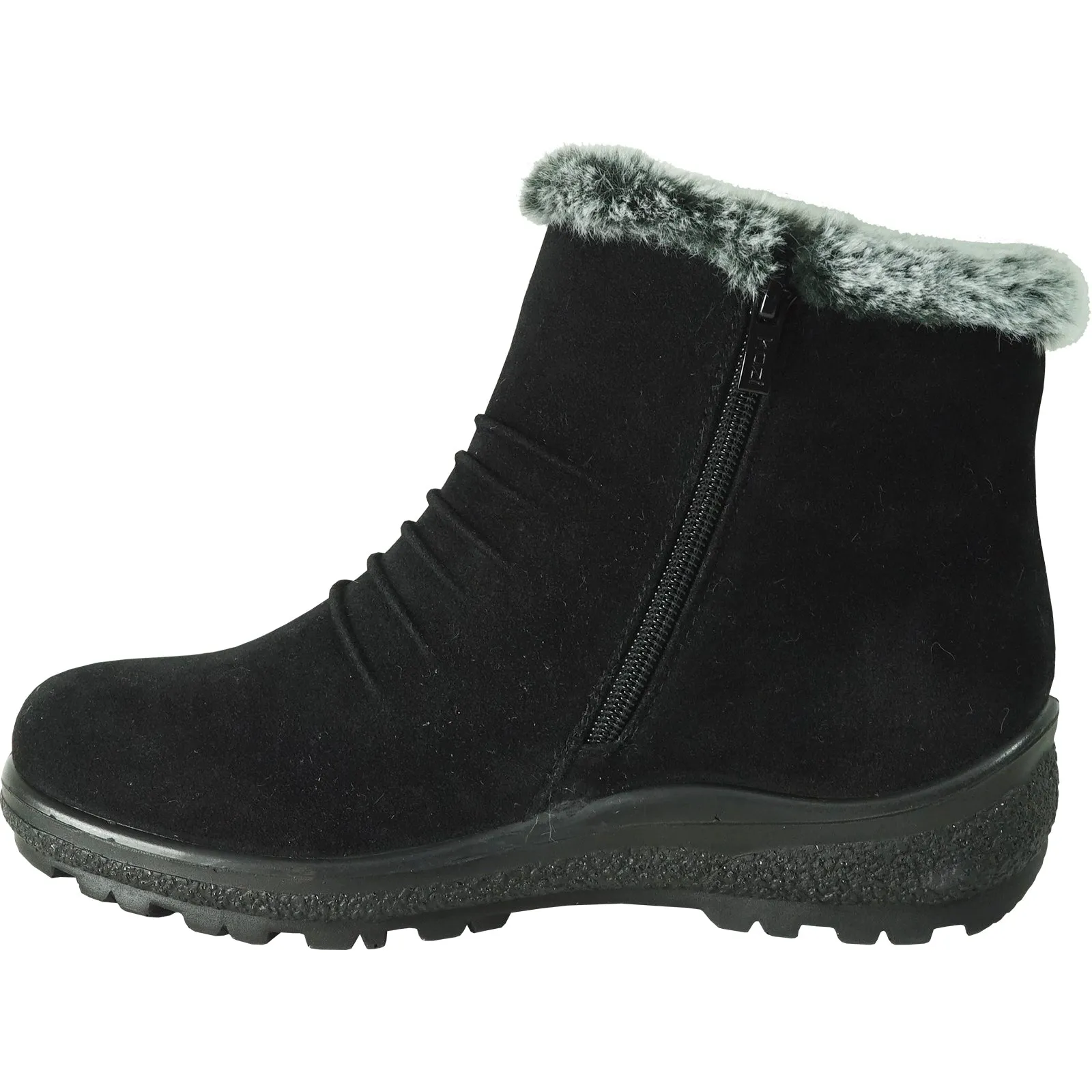 KOZI Canada Women Boot NINA-1 Ankle Winter Fur Casual Boot Black