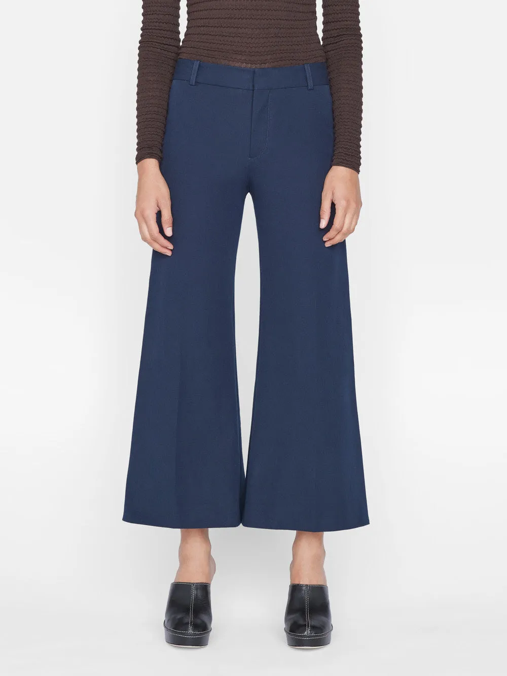 Le Crop Palazzo Trouser -- Navy