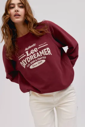 Lee x Daydreamer Genuine Quality Sweatshirt in Maroon