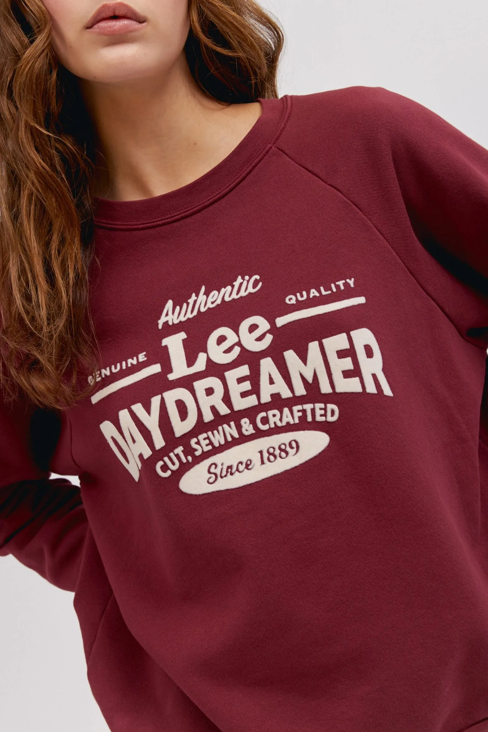 Lee x Daydreamer Genuine Quality Sweatshirt in Maroon