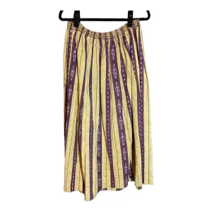 Liberty Cotton Mustard & Purple Skirt UK Size 12