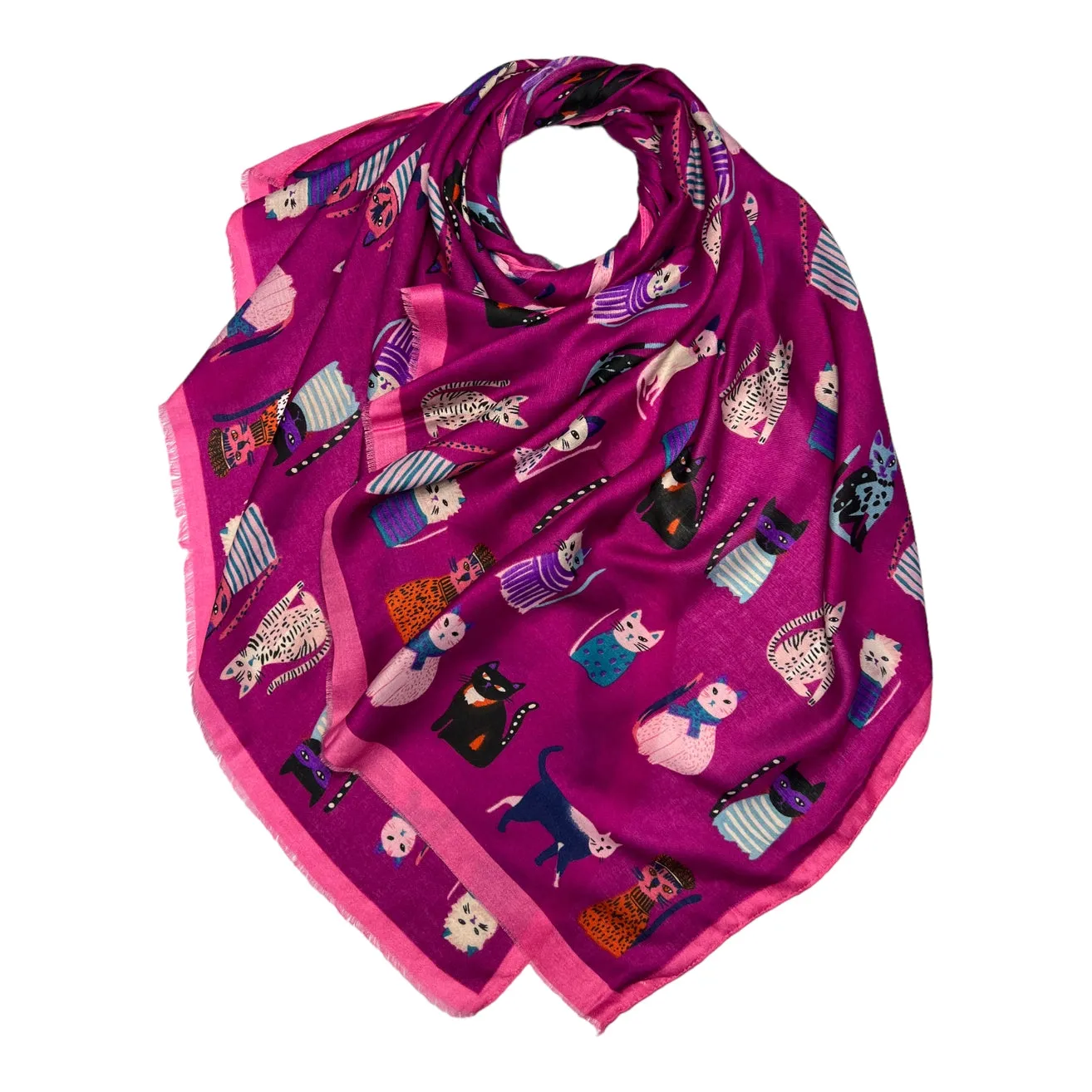 London Scarves Cat with Costumes Scarf - Multiple Colors