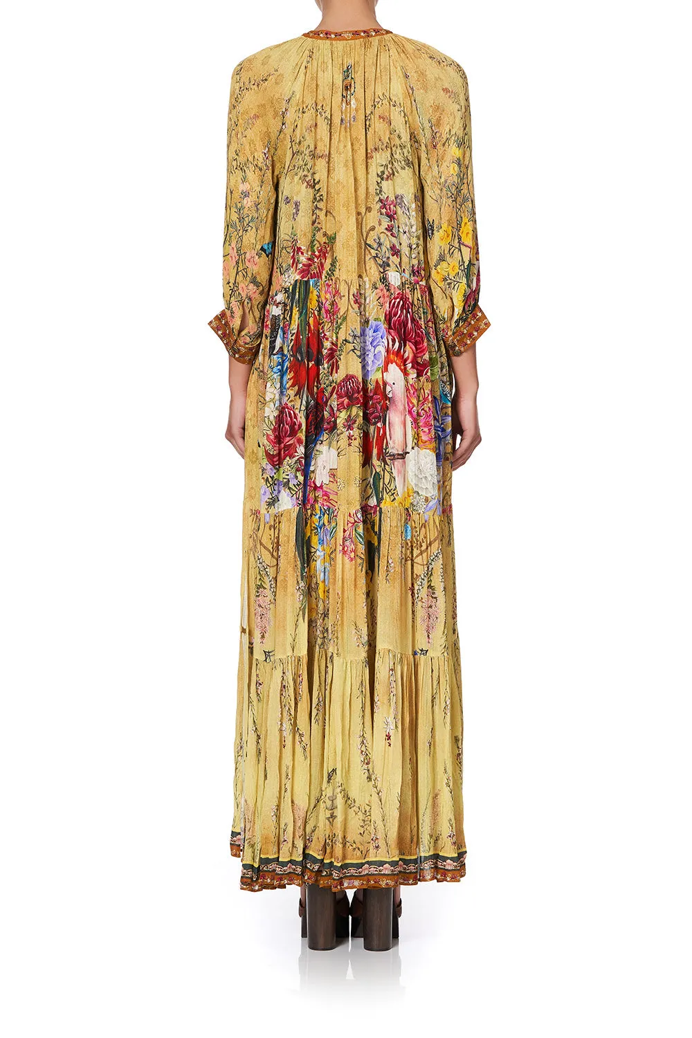 LONG GATHERED PANEL DRESS AMONG THE GUMTREES