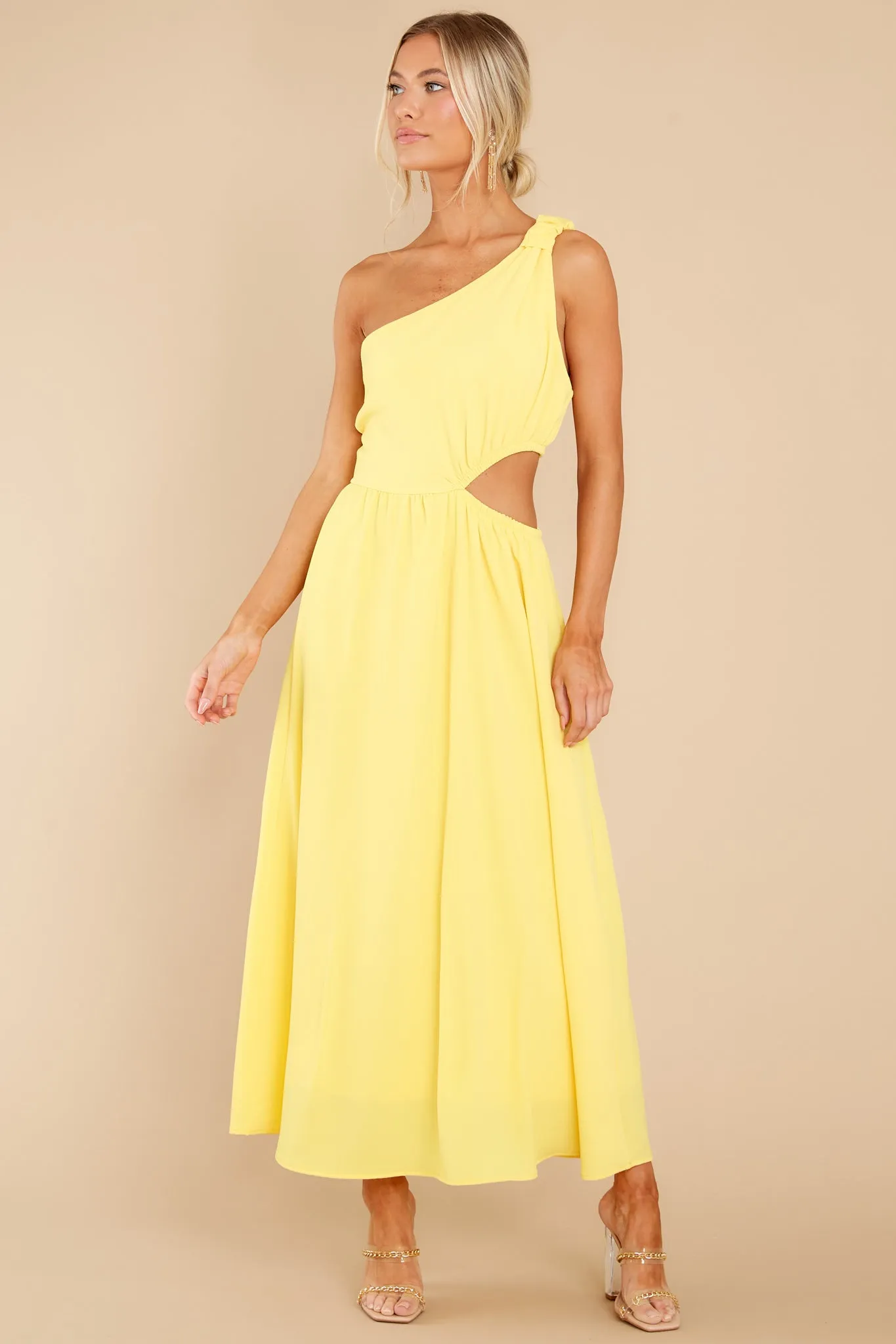 Lovely Dances Yellow Maxi Dress