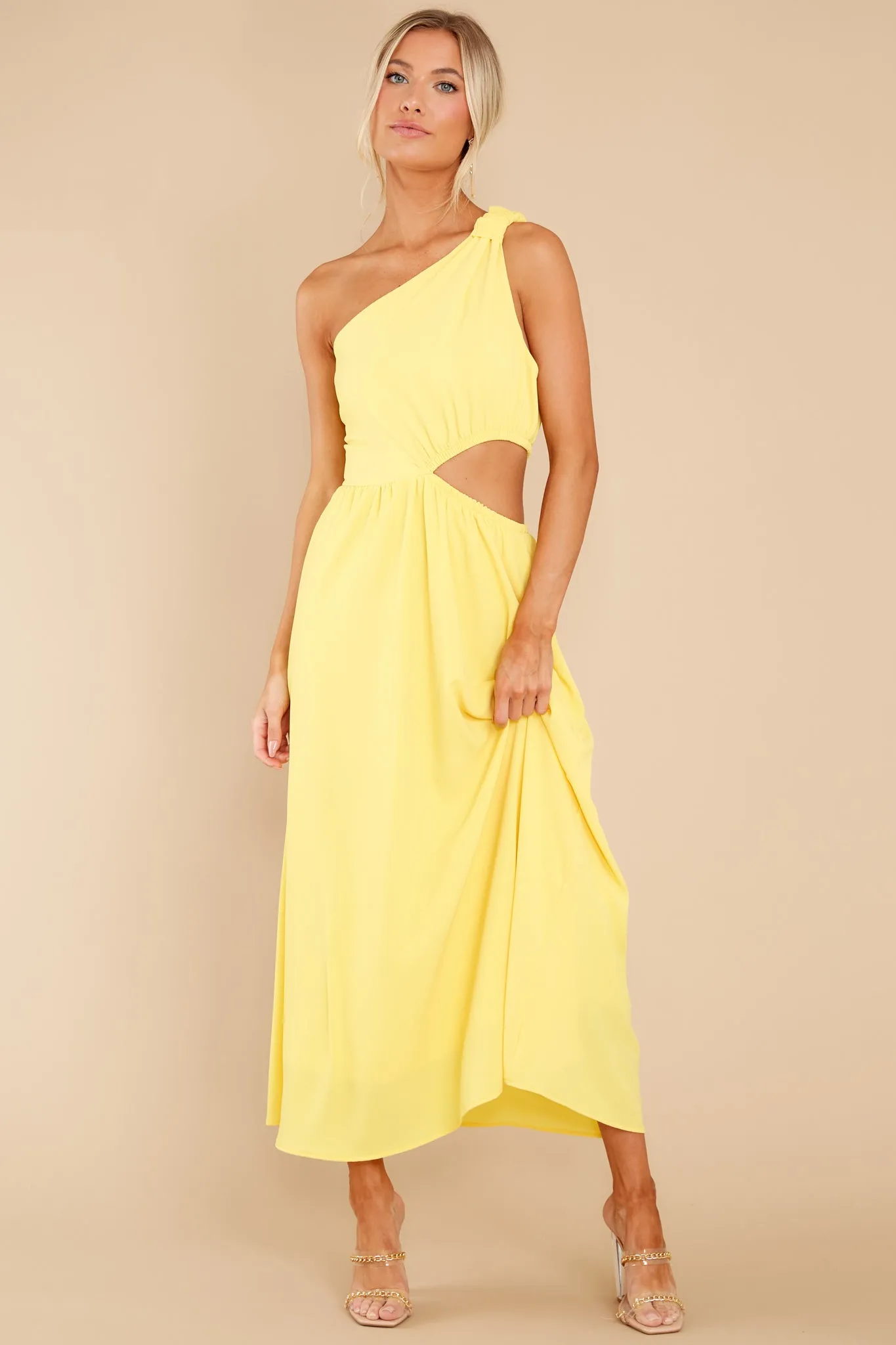 Lovely Dances Yellow Maxi Dress