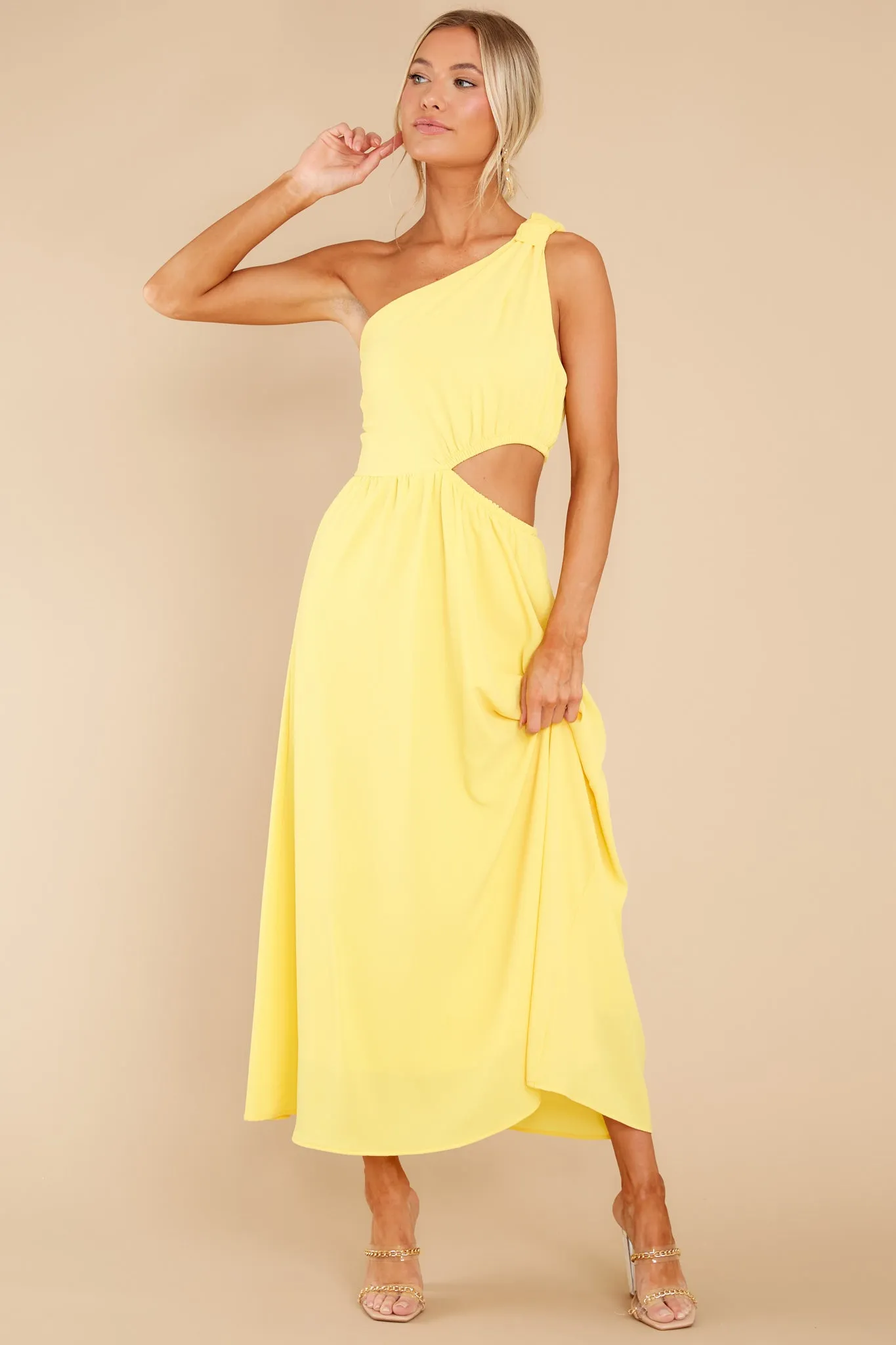 Lovely Dances Yellow Maxi Dress