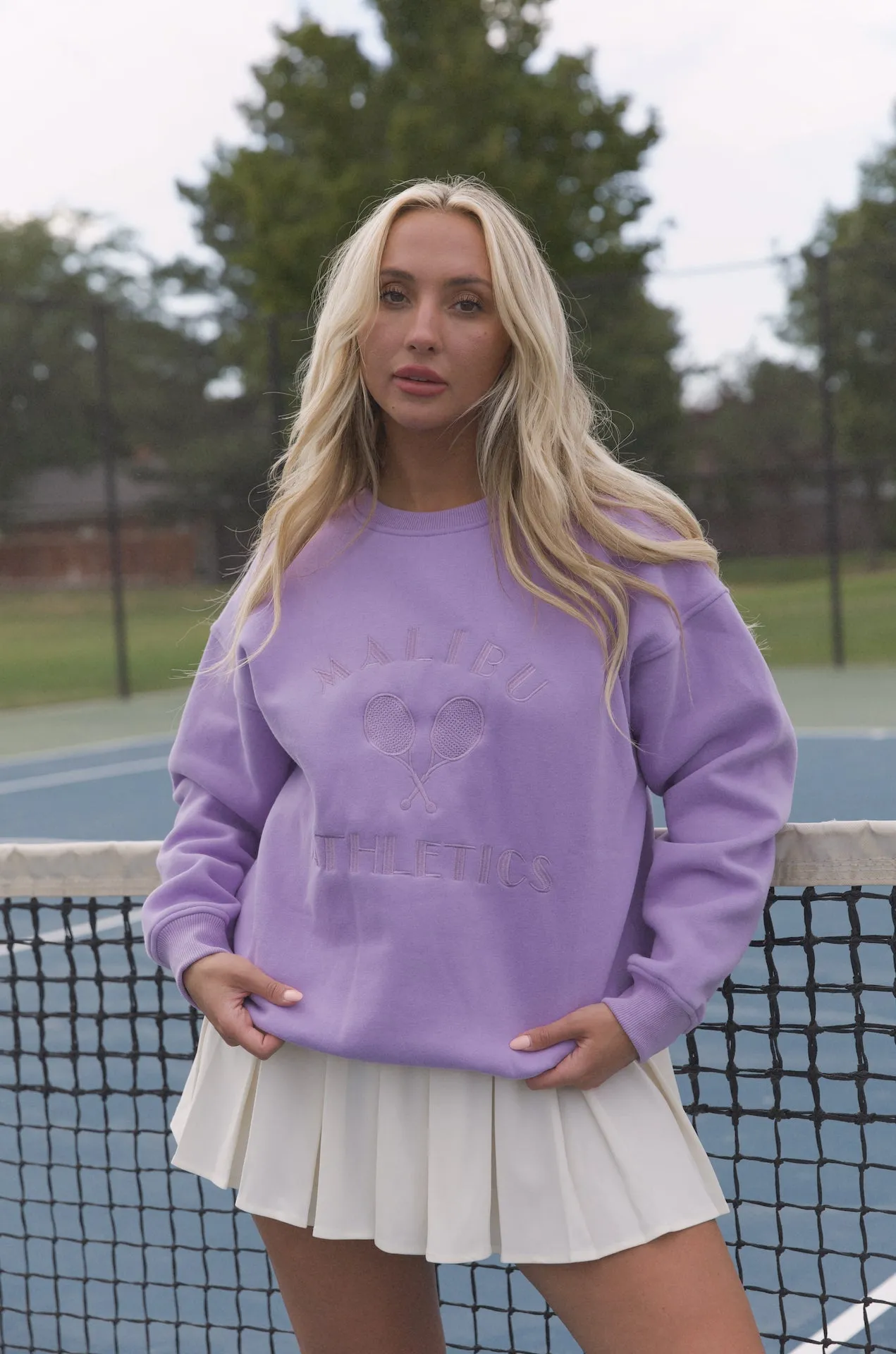 Malibu Tennis Sweatshirt - Lavender