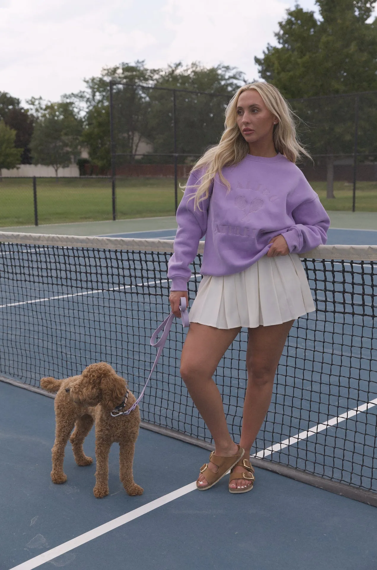 Malibu Tennis Sweatshirt - Lavender