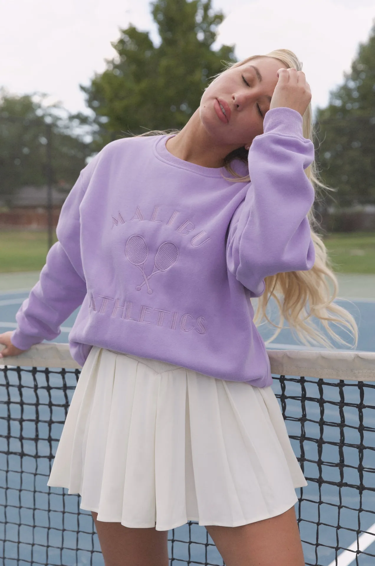 Malibu Tennis Sweatshirt - Lavender