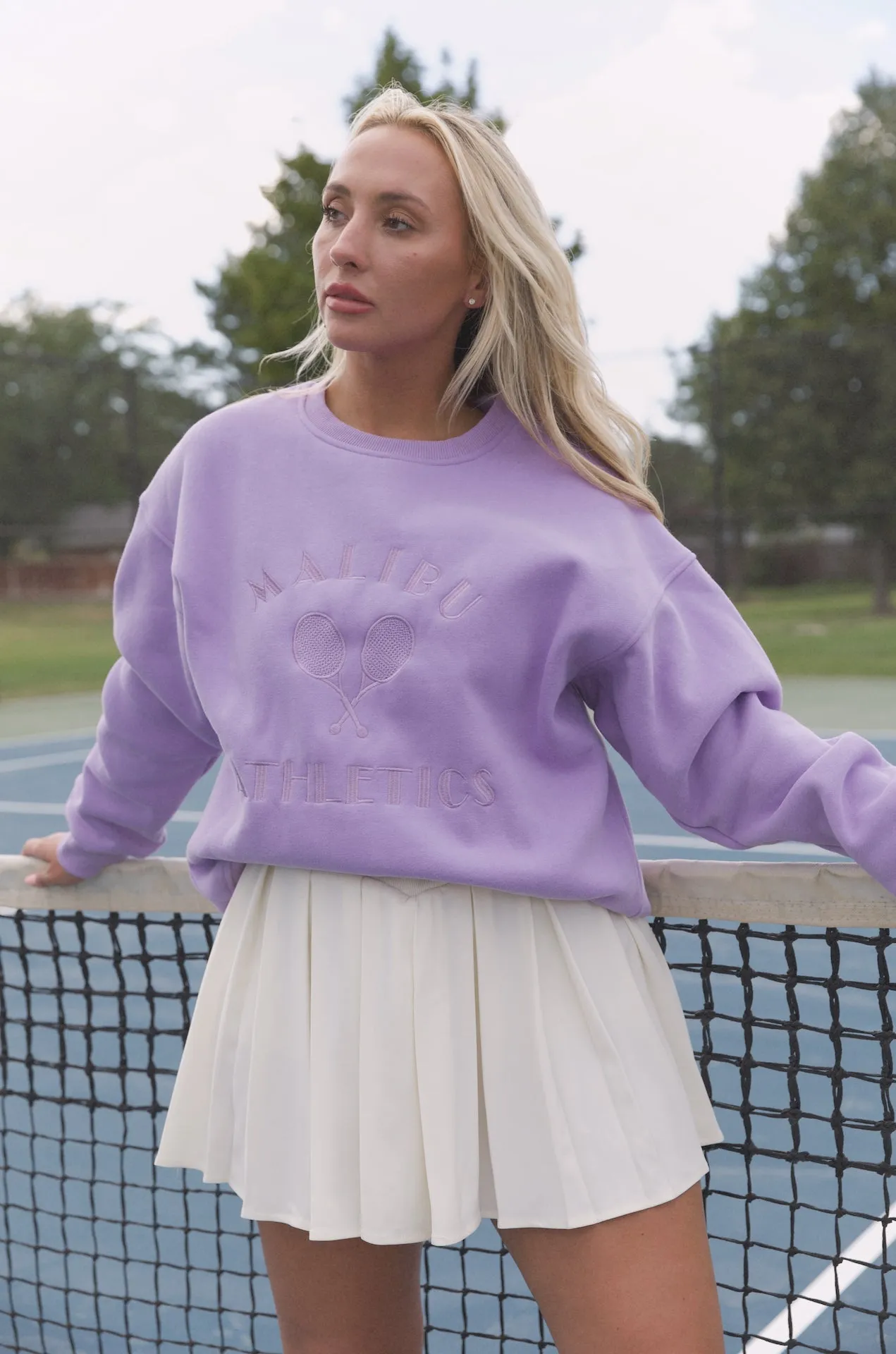 Malibu Tennis Sweatshirt - Lavender