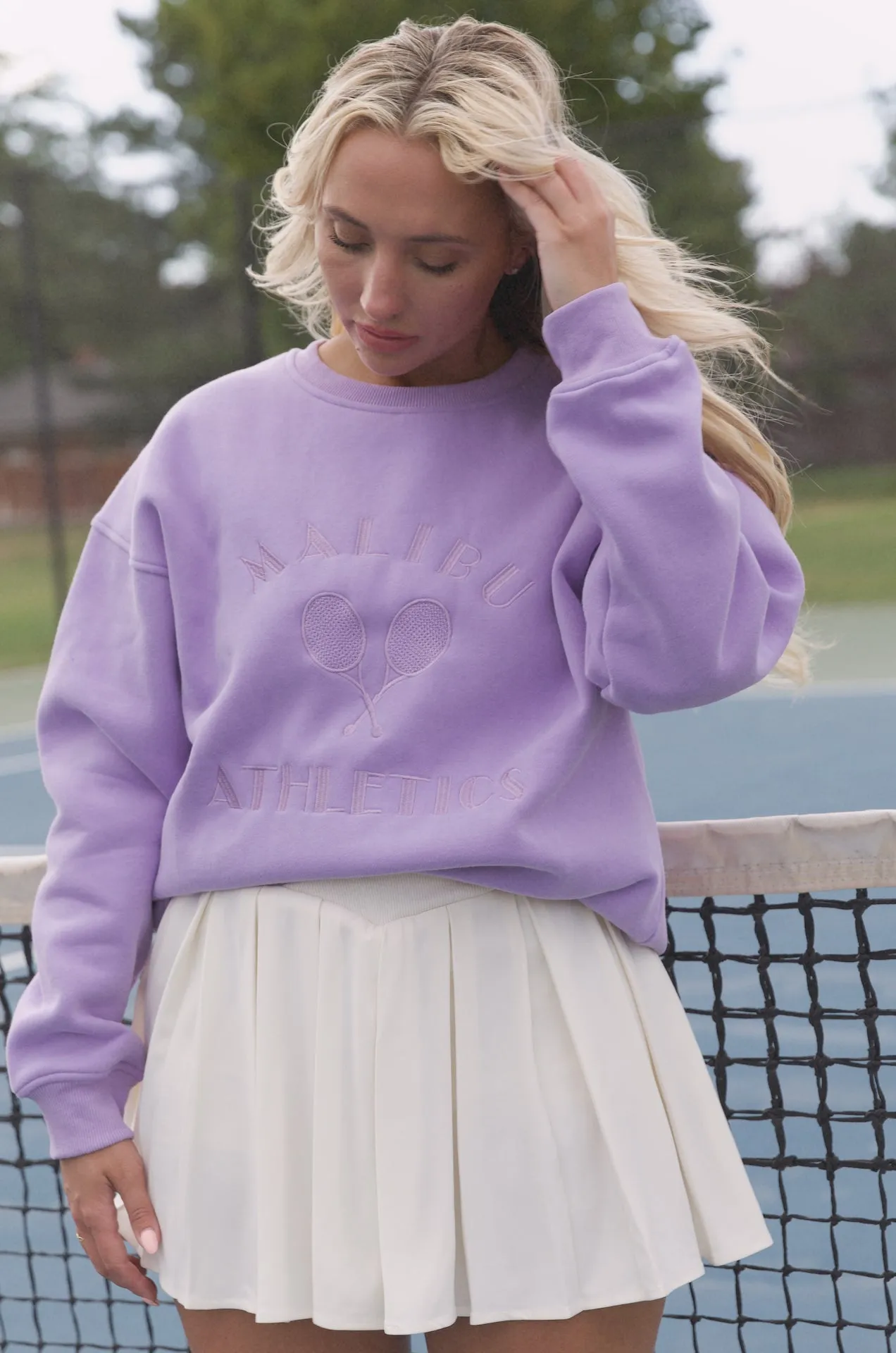 Malibu Tennis Sweatshirt - Lavender