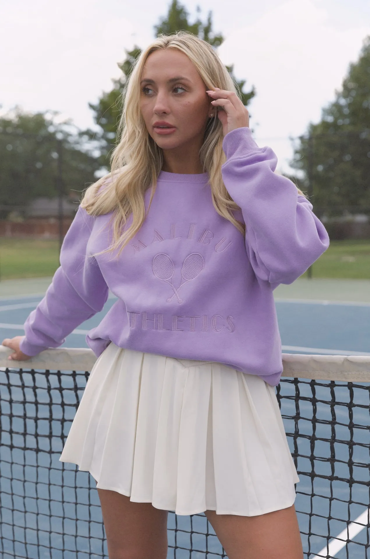 Malibu Tennis Sweatshirt - Lavender