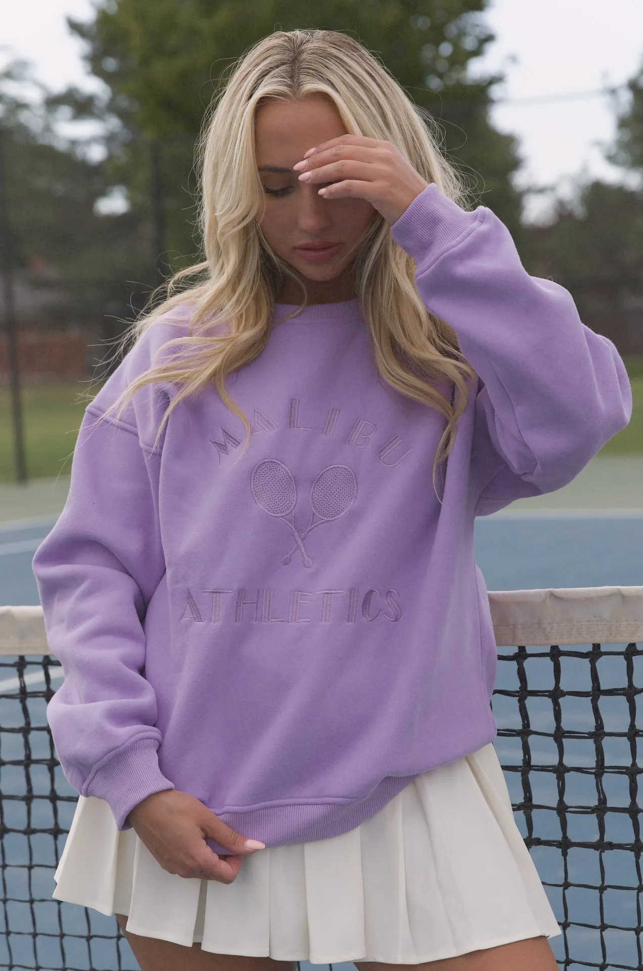 Malibu Tennis Sweatshirt - Lavender