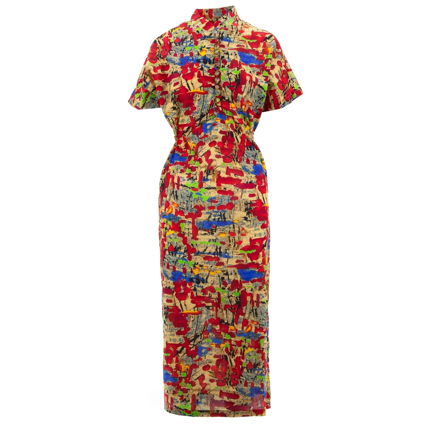 Mandarin Maxi Dress - Paintwork Red