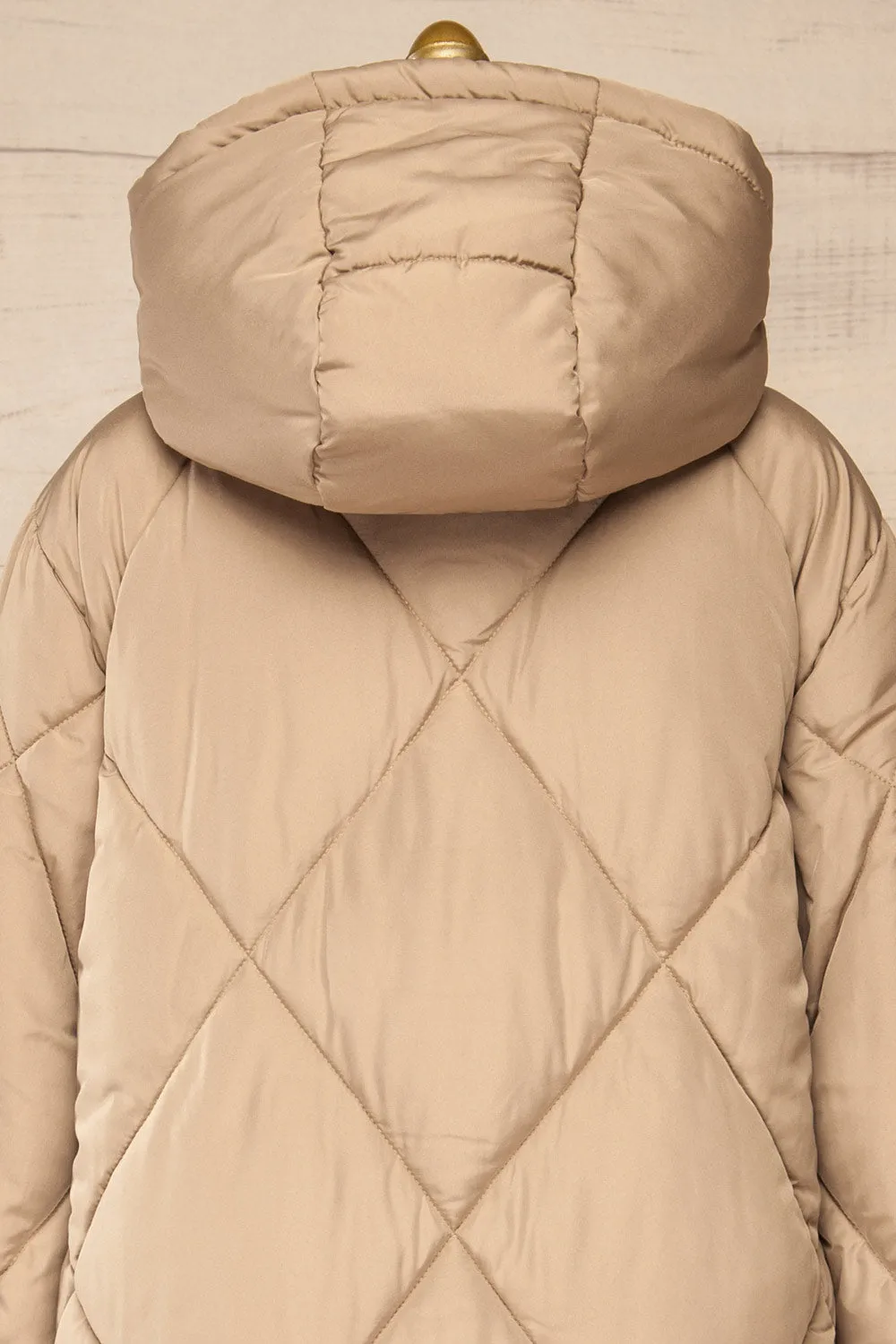 Manizales Beige | Long Quilted Coat