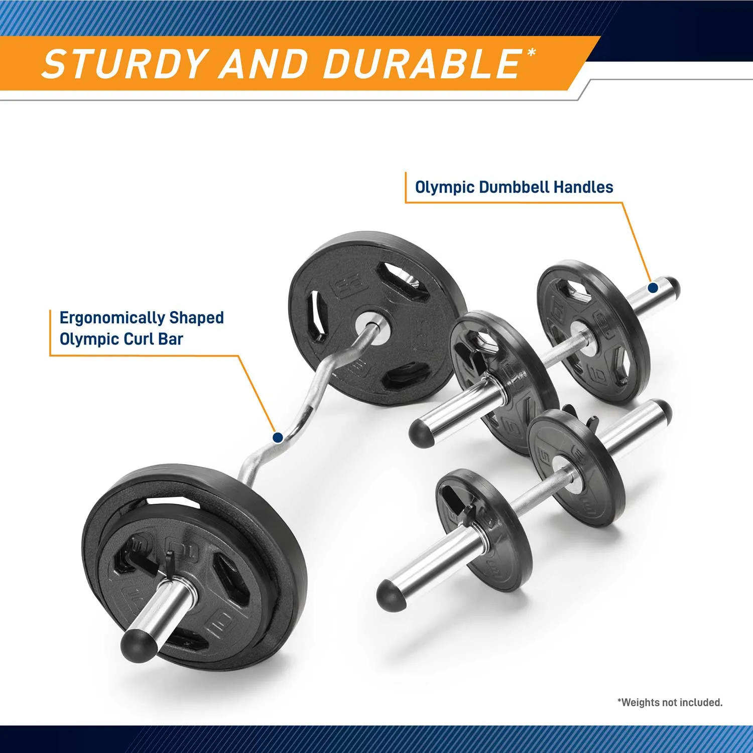 Marcy Olympic Curl Bar and Dumbbell Handle Set ODC-21