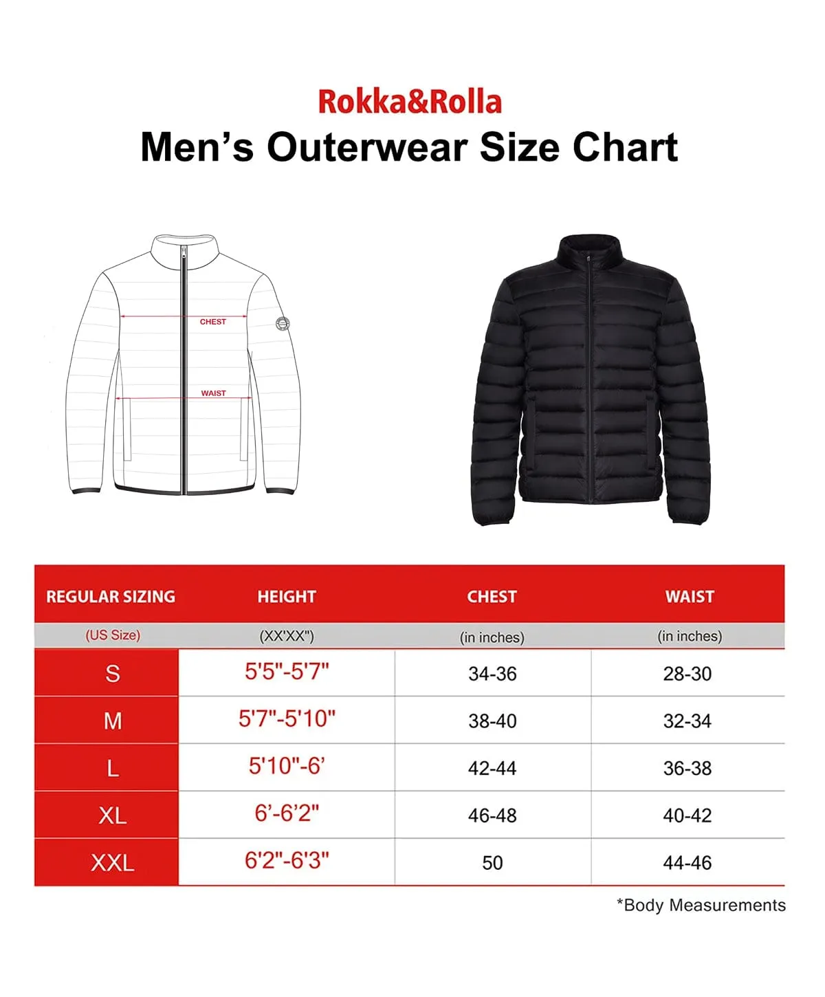 Men's Lightweight Packable Puffer Jacket Winter Coat