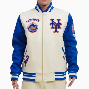 Men's New York Mets Retro Rib MLB Wool Varsity Jacket